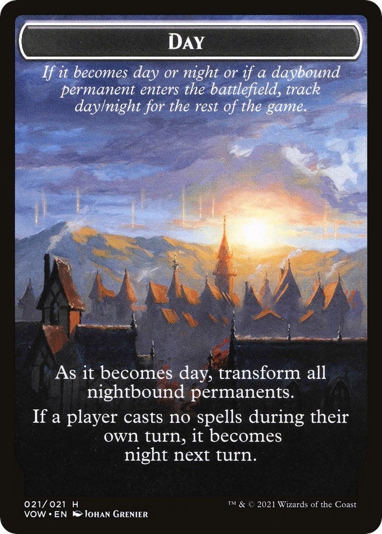 Image for Day // Night Double-Sided Token (21) - Magic: The Gathering