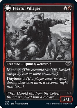 Image for Fearful Villager (424) (DBL) - Magic: The Gathering