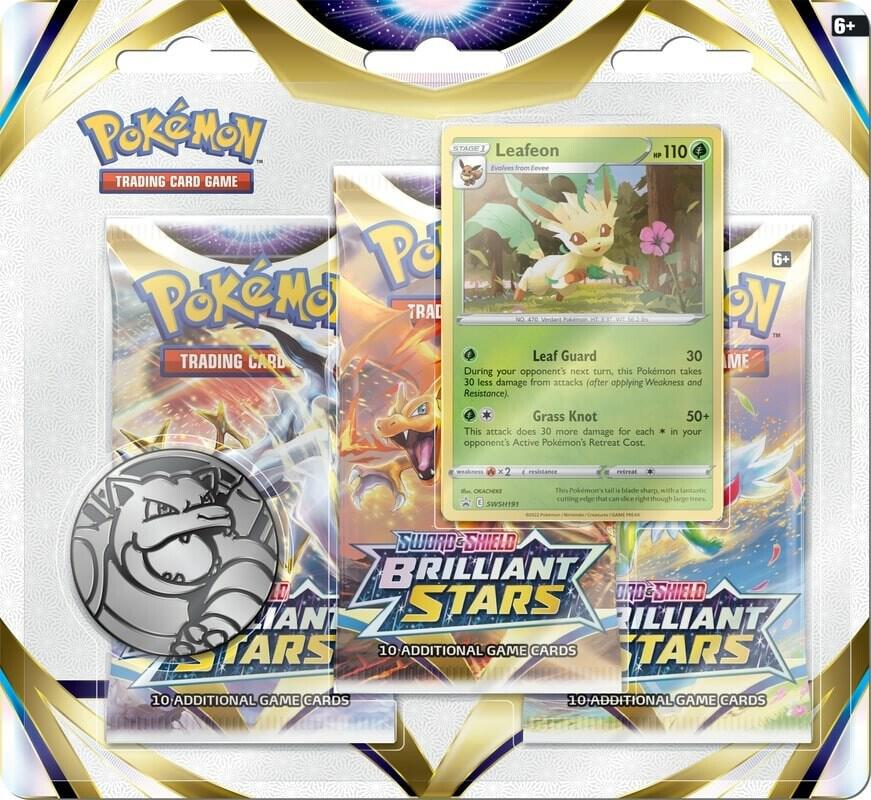 Image for Brilliant Stars 3 Pack Blister [Leafeon] - Pokemon