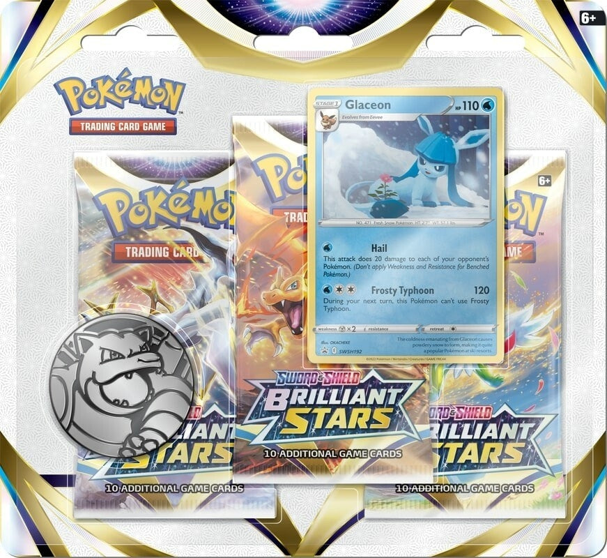 Image for Brilliant Stars 3 Pack Blister [Glaceon] - Pokemon