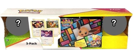 Image for Costco Pokemon Collector 3-Pack: Eevee Treasure Chest + 2 Poke Ball Tins - Pokemon