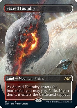 Image for Sacred Foundry (Borderless) (285) (UNF) - Magic: The Gathering