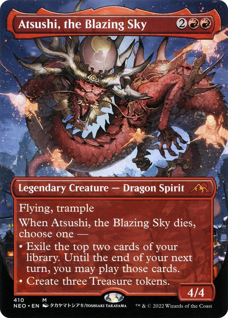 Image for Atsushi, the Blazing Sky (Borderless) (410) (NEO) - Magic: The Gathering