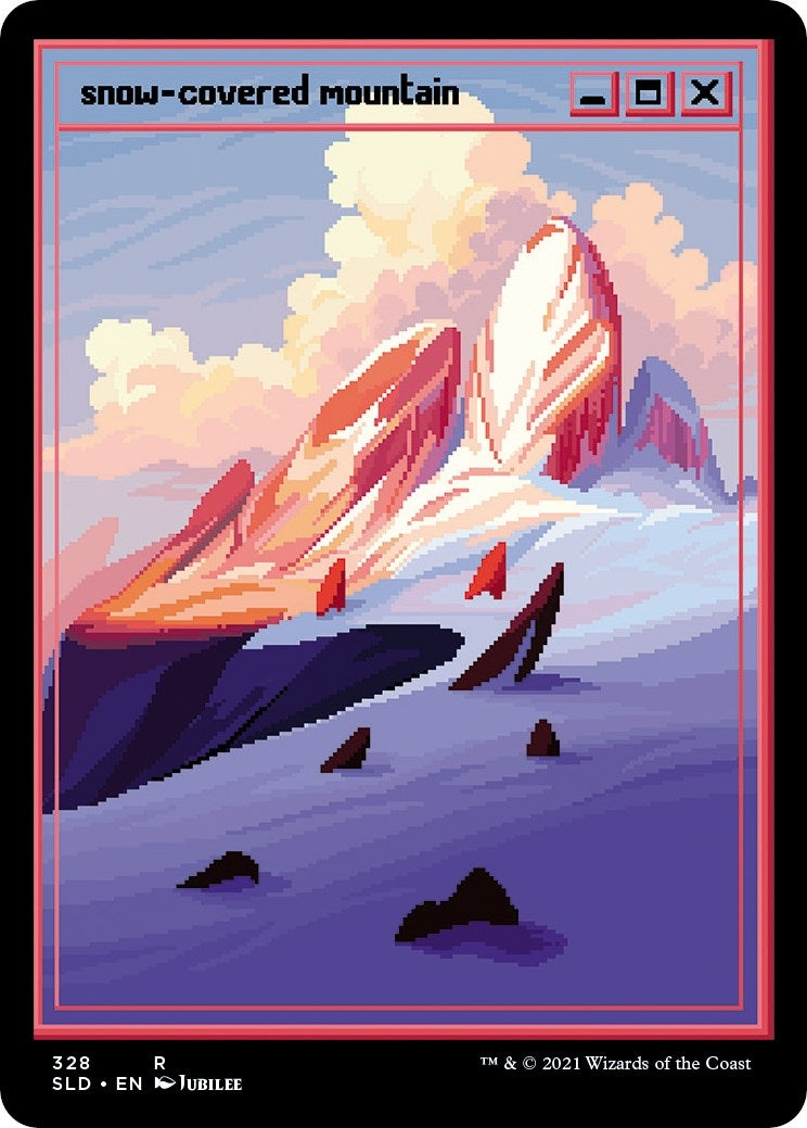 Image for Snow-Covered Mountain (PixelSnowLands.jpg) (328) - Magic: The Gathering