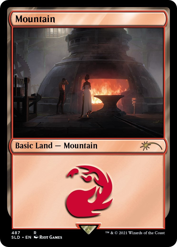 Image for Mountain (Secret Lair x Arcane: Lands) (487) - Magic: The Gathering