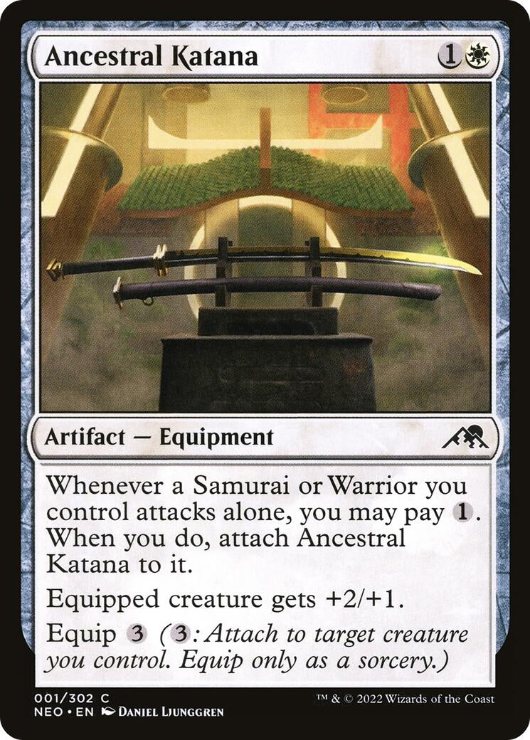 Image for Ancestral Katana (1) (NEO) - Magic: The Gathering