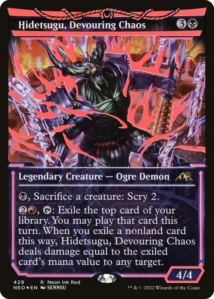 Image for Hidetsugu, Devouring Chaos (Neon Red) (429) - Magic: The Gathering