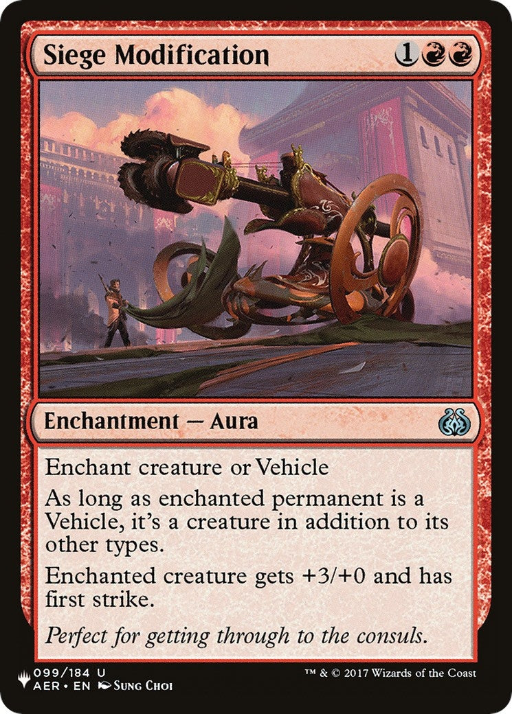 Image for Siege Modification (099/184) (LIST) - Magic: The Gathering