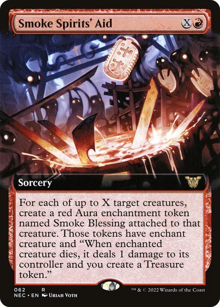 Image for Smoke Spirits' Aid (Extended Art) (62) (NEC) - Magic: The Gathering