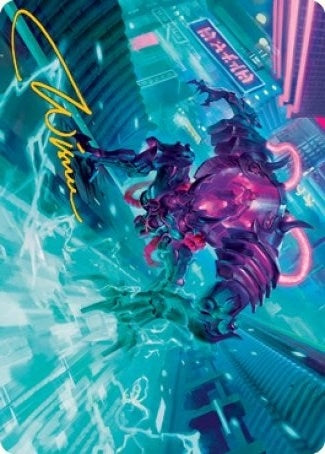 Image for Surgehacker Mech Art Card (Gold-Stamped Signature) (45) - Magic: The Gathering