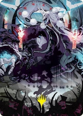 Image for Echo of Death's Wail Art Card (Gold-Stamped Signature) (55) (ASNEO) - Magic: The Gathering
