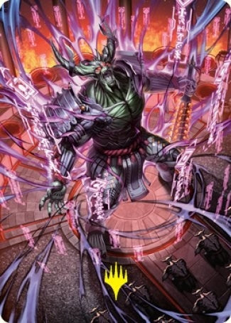 Image for Hidetsugu, Devouring Chaos Art Card (Gold-Stamped Signature) (56) (ASNEO) - Magic: The Gathering