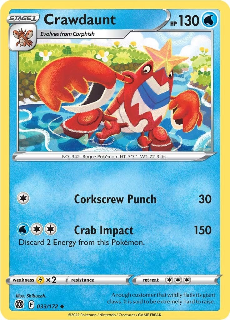 Image for Crawdaunt (033/172) (SWSH09) - Pokemon