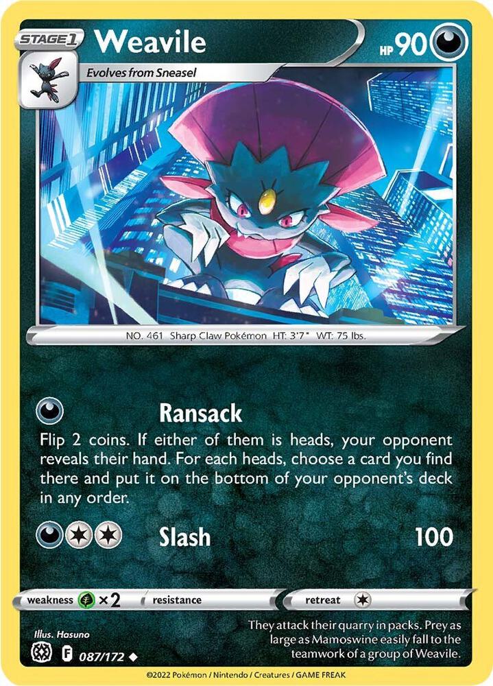 Weavile (087/172) (SWSH09)