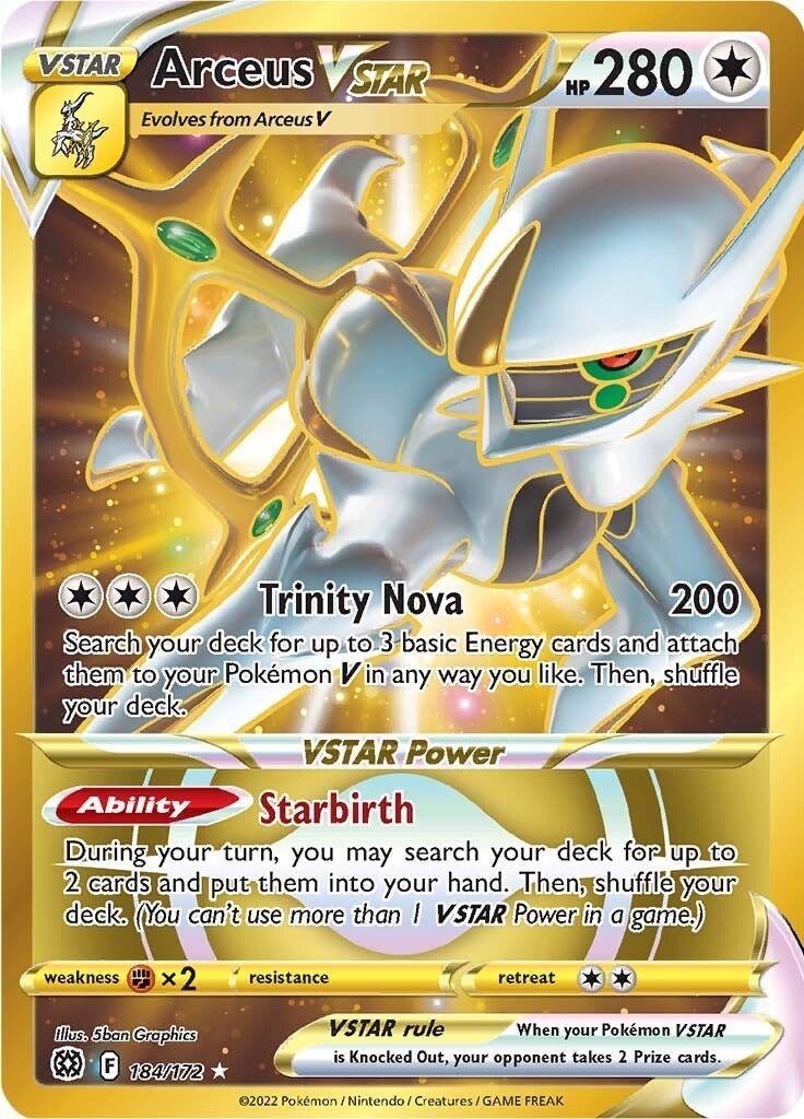 Image for Arceus VSTAR (Secret) (184) (184/172) (SWSH09) - Pokemon