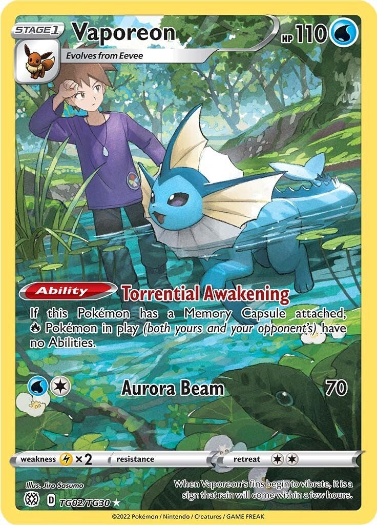 Image for Vaporeon (TG02/TG30) (SWSH09:TG) - Pokemon