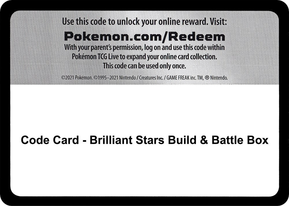 Image for Code Card - Brilliant Stars Build & Battle Box (SWSH09) - Pokemon