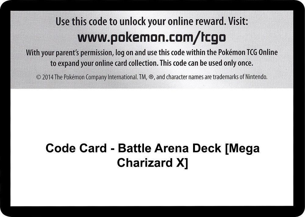 Image for Code Card - Battle Arena Deck [Mega Charizard X] (CES) - Pokemon