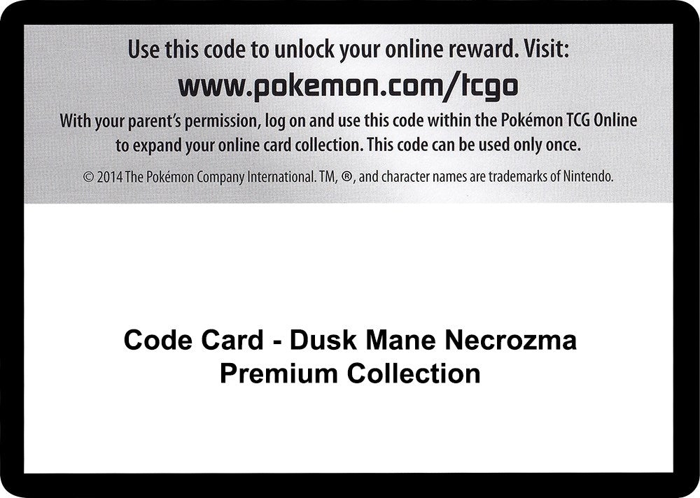 Image for Code Card - Dusk Mane Necrozma Premium Collection (SM06) - Pokemon