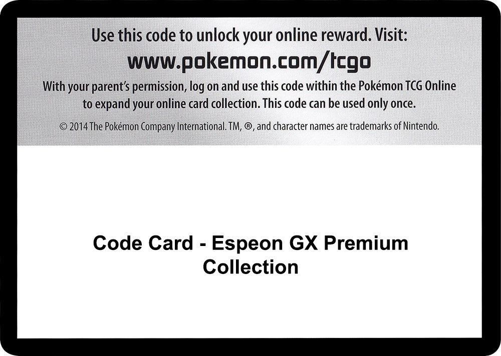 Image for Code Card - Espeon GX Premium Collection (SM02) - Pokemon