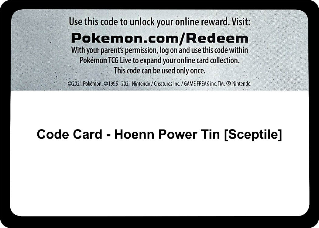 Image for Code Card - Hoenn Power Tin [Sceptile] (MCAP) - Pokemon