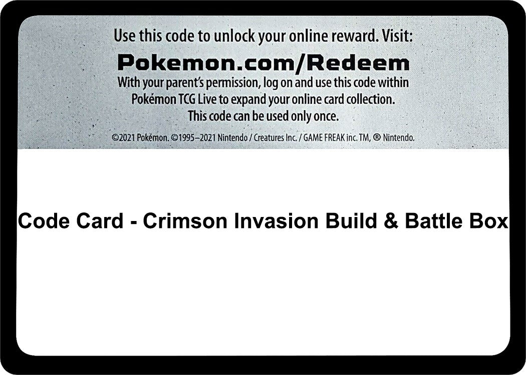 Image for Code Card - Crimson Invasion Build & Battle Box (MCAP) - Pokemon