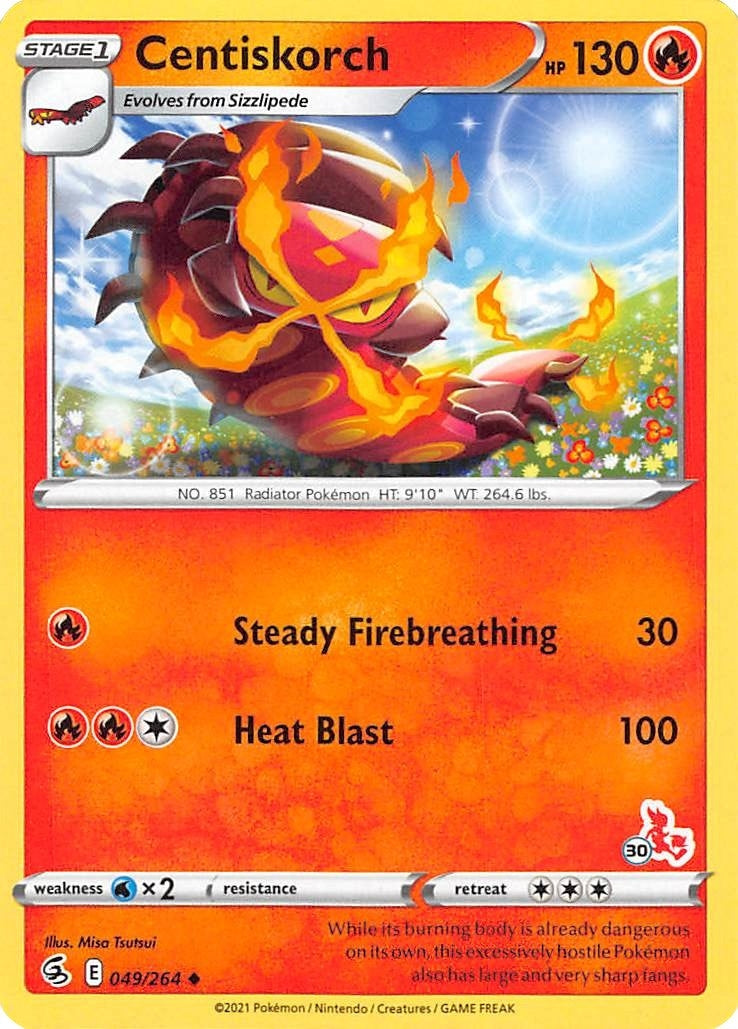 Image for Centiskorch - 049/264 (#30 Cinderace Stamped) (049/264) (BA22) - Pokemon