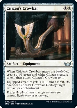 Image for Citizen's Crowbar (8) (SNC) - Magic: The Gathering