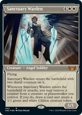Image for Sanctuary Warden (Showcase) (Foil Etched) (443) (SNC) - Magic: The Gathering