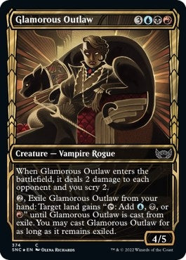 Image for Glamorous Outlaw (Gilded Foil) (374) - Magic: The Gathering
