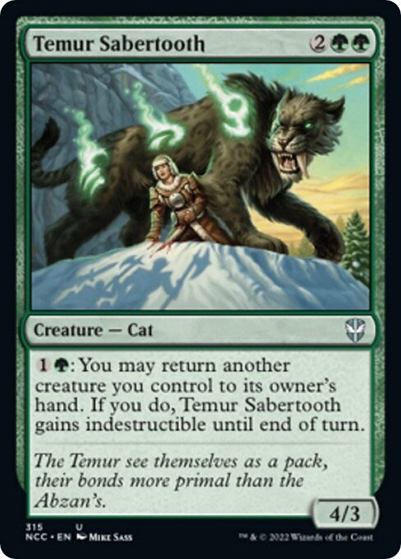 Image for Temur Sabertooth (315) (NCC) - Magic: The Gathering