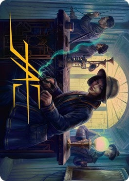 Image for Wiretapping Art Card (Gold-Stamped Signature) (15) - Magic: The Gathering