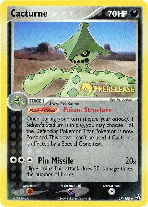 Image for Cacturne - 27/108 (Prerelease) (027/108) (MCAP) - Pokemon