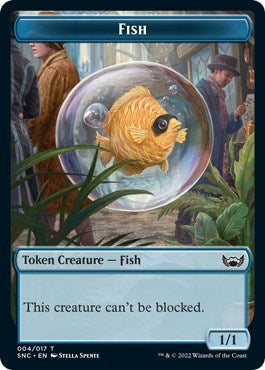 Image for Fish // Rhino Warrior Double-Sided Token (4 // 11) - Magic: The Gathering