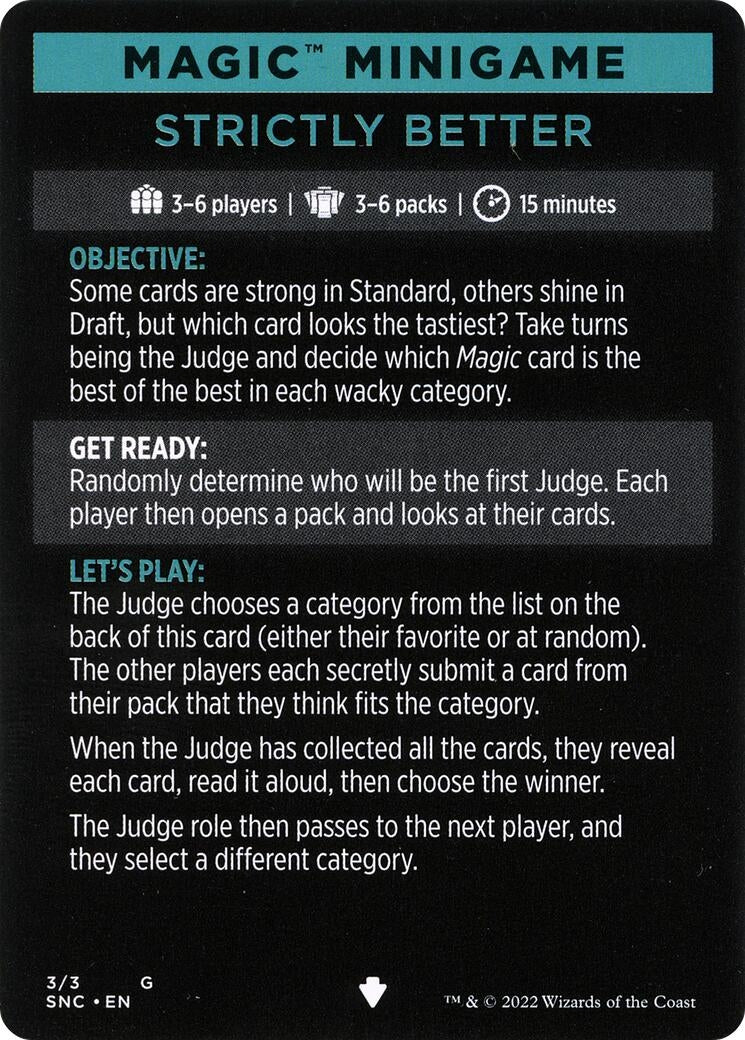 Image for Magic Minigame: Strictly Better (3) - Magic: The Gathering