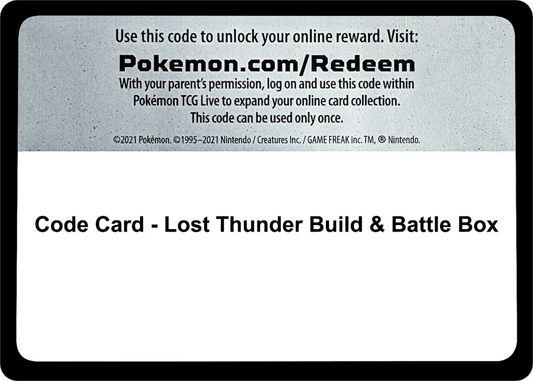 Image for Code Card - Lost Thunder Build & Battle Box (SM8) - Pokemon