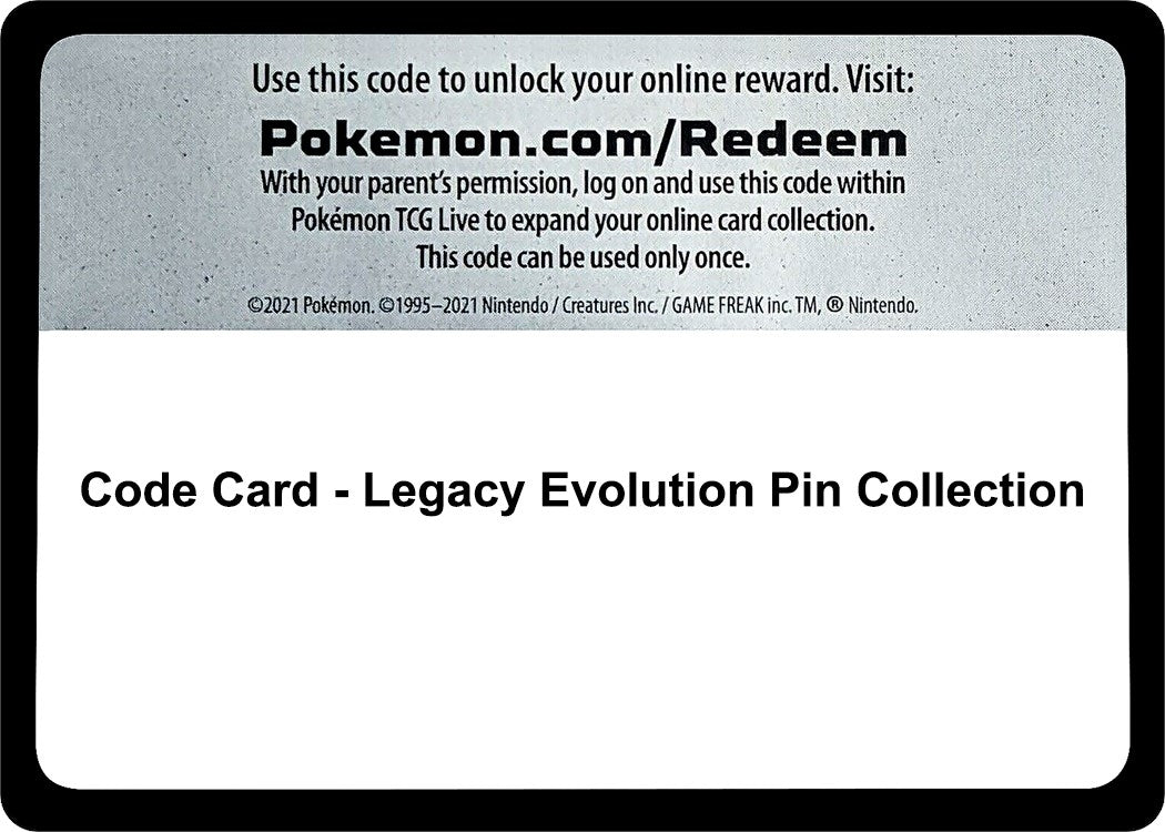 Image for Code Card - Legacy Evolution Pin Collection (SM01) - Pokemon
