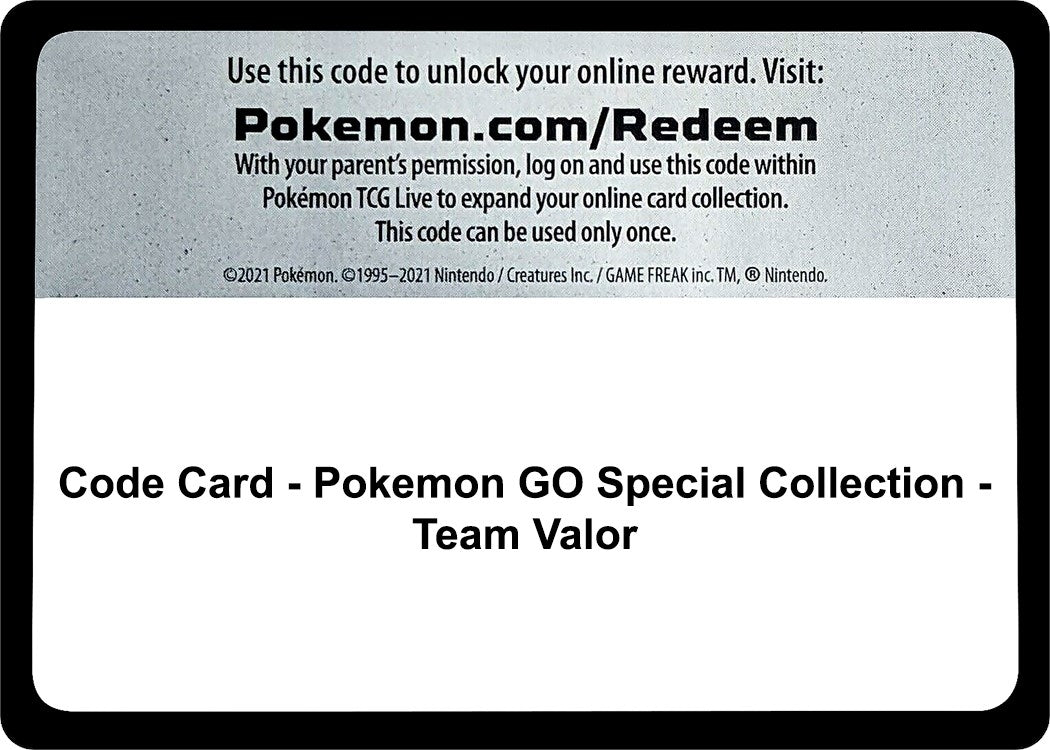 Image for Code Card - Pokemon GO Special Collection - Team Valor (PGO) - Pokemon