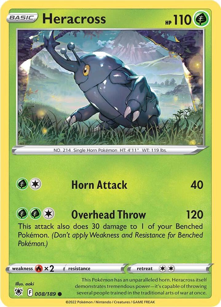 Image for Heracross (008/189) (SWSH10) - Pokemon