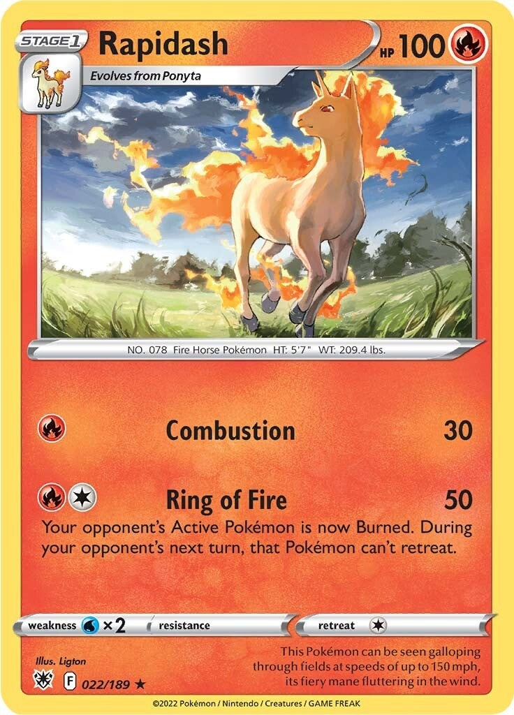 Image for Rapidash (022/189) (SWSH10) - Pokemon