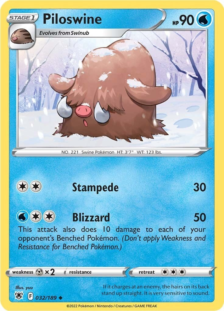 Image for Piloswine (032/189) (SWSH10) - Pokemon