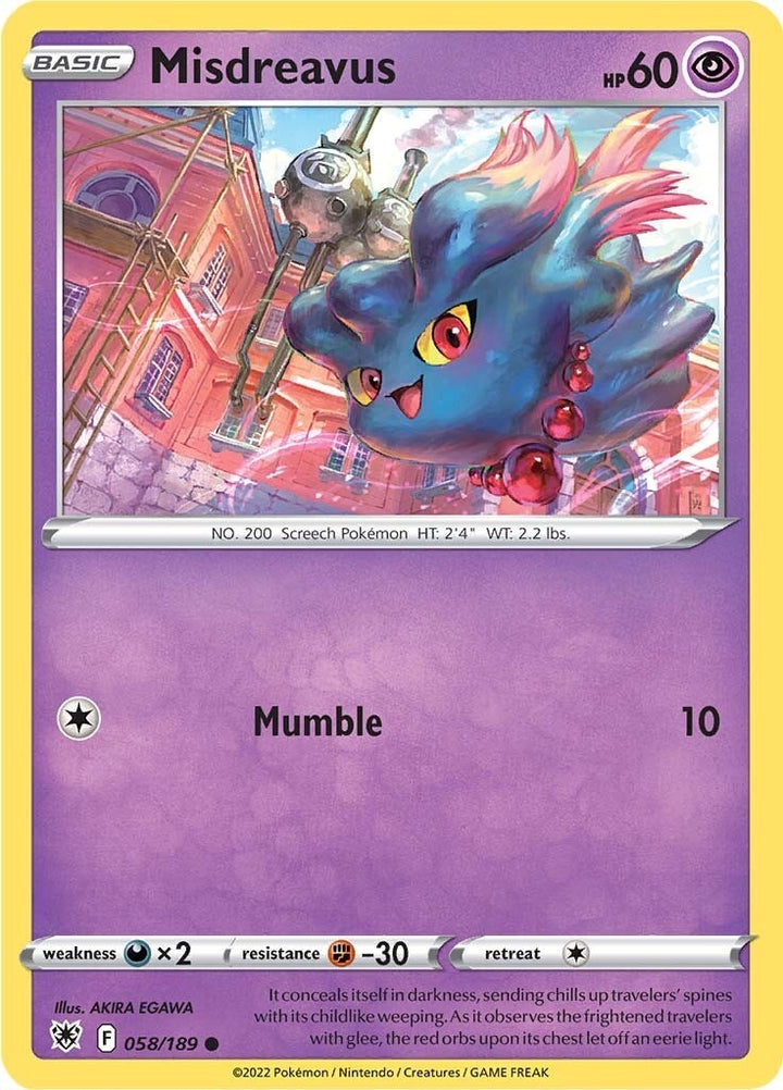 Image for Misdreavus (058/189) (SWSH10) - Pokemon