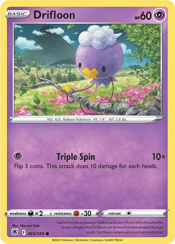 Image for Drifloon (063/189) (SWSH10) - Pokemon