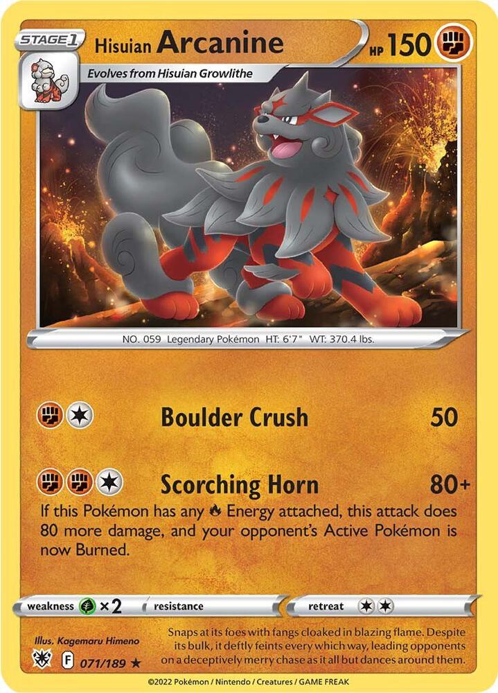Hisuian Arcanine (071/189) (SWSH10)