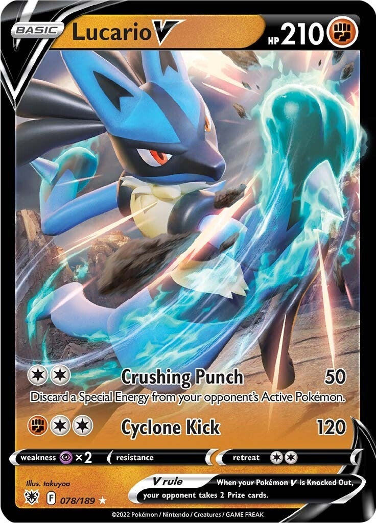 Image for Lucario V (078/189) (SWSH10) - Pokemon
