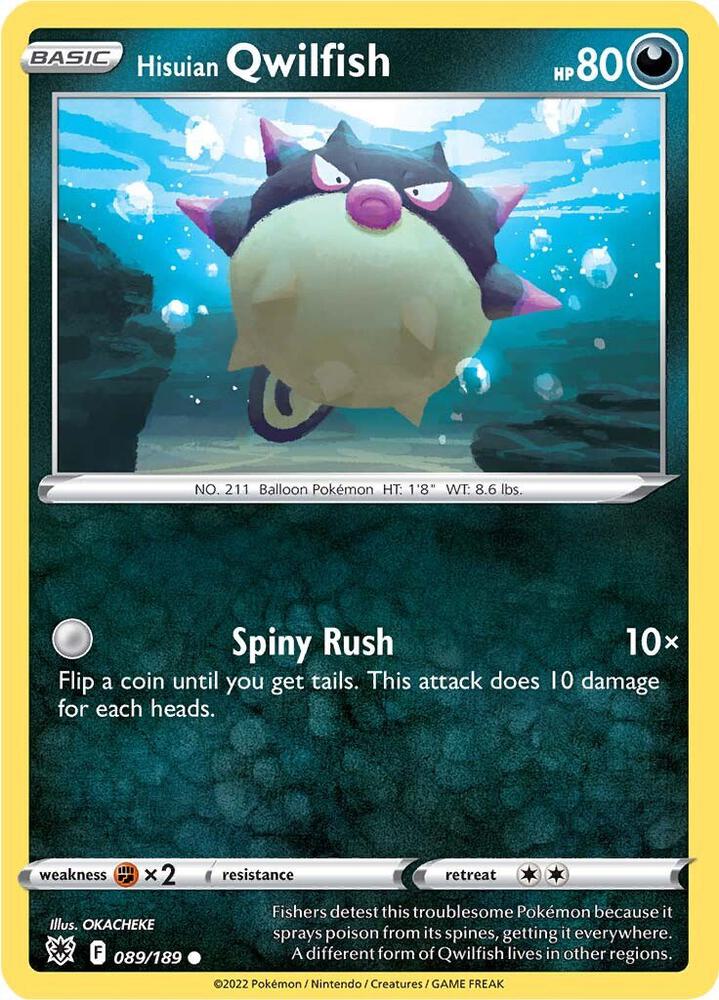 Image for Hisuian Qwilfish (89) (089/189) (SWSH10) - Pokemon