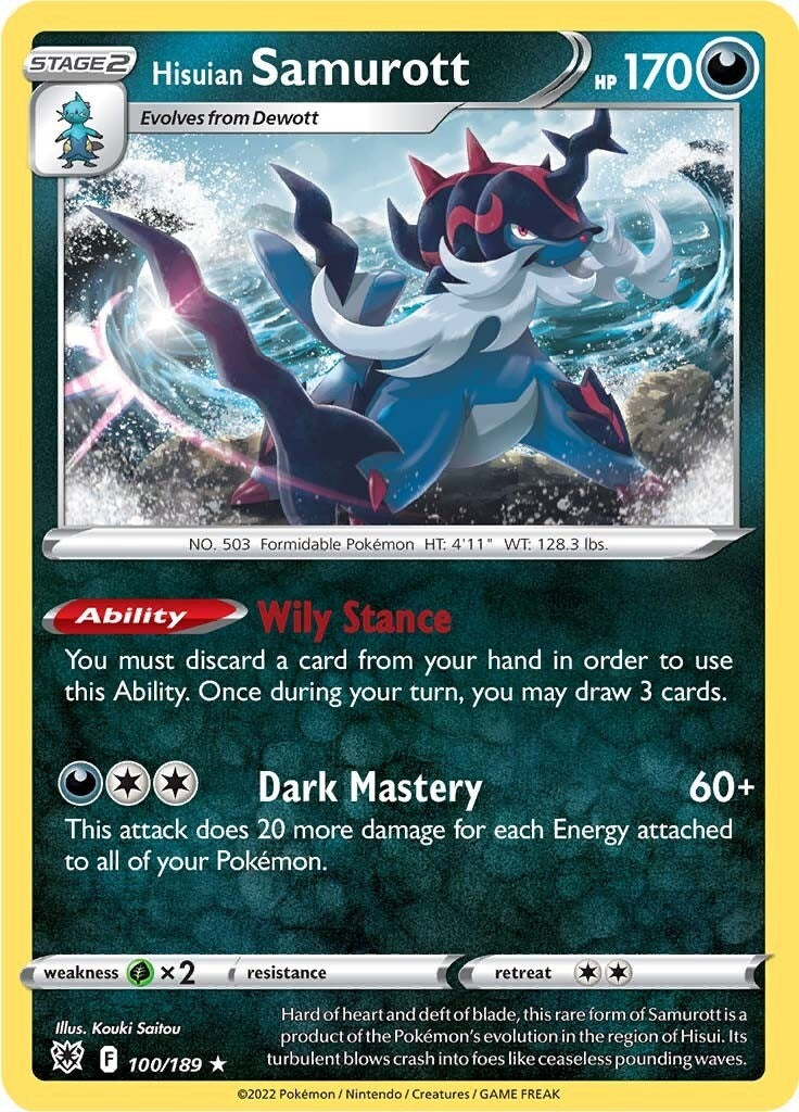 Image for Hisuian Samurott (100/189) (SWSH10) - Pokemon