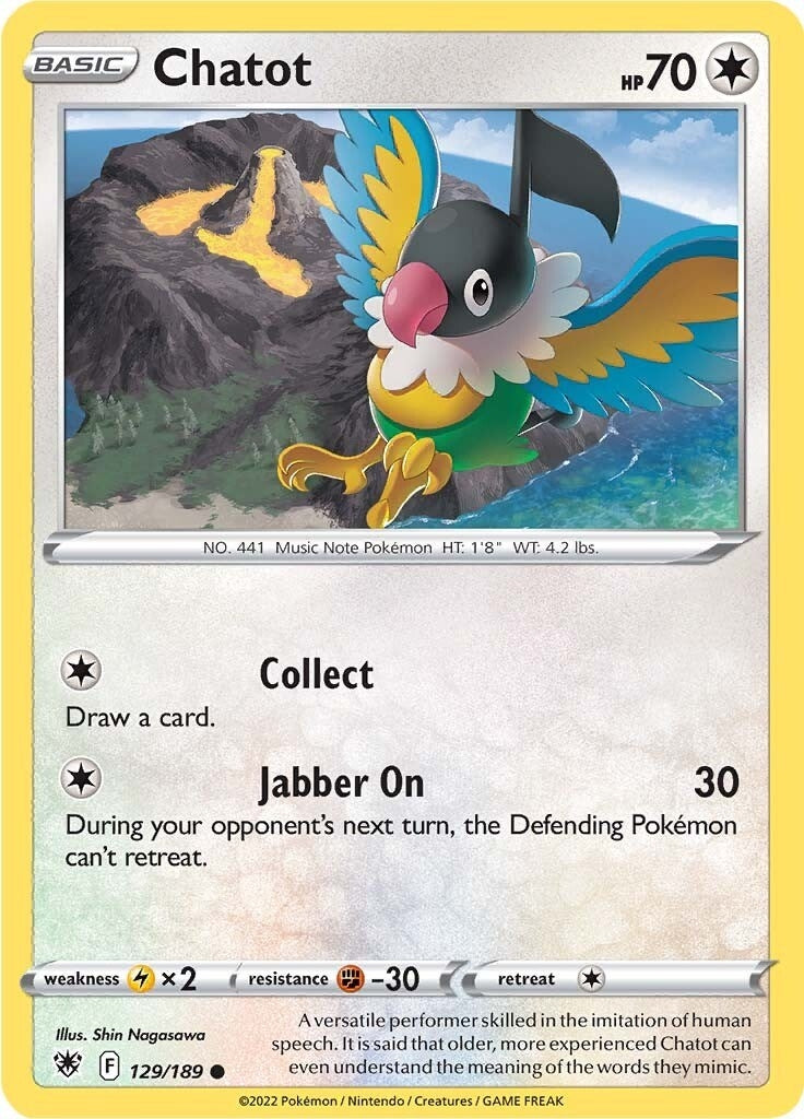 Image for Chatot (129/189) (SWSH10) - Pokemon
