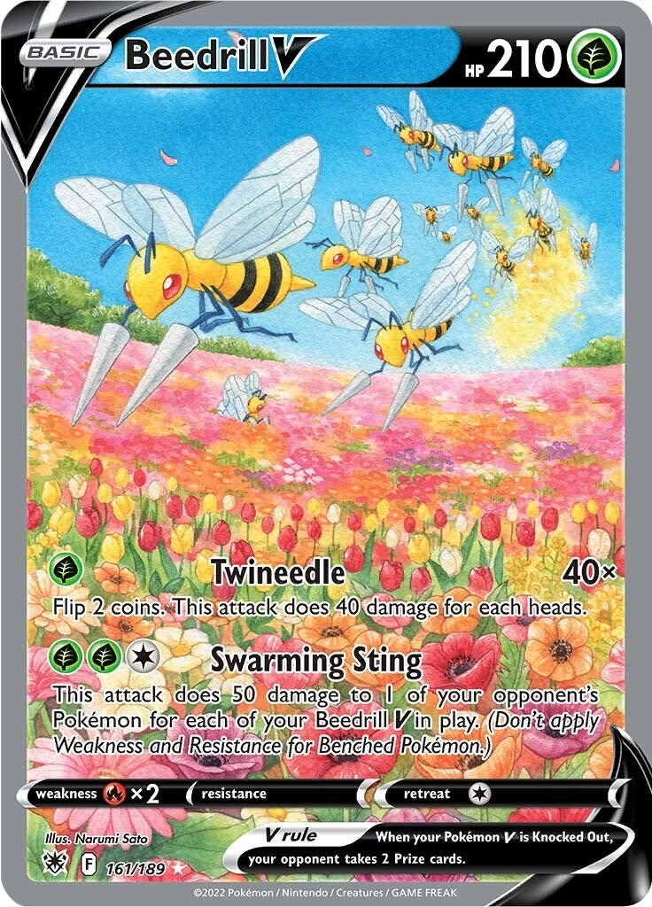 Image for Beedrill V (Alternate Full Art) (161/189) (SWSH10) - Pokemon