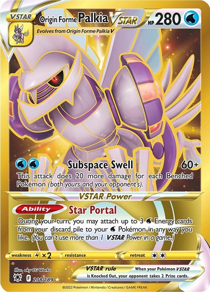 Image for Origin Forme Palkia VSTAR (Secret) (208) (208/189) (SWSH10) - Pokemon